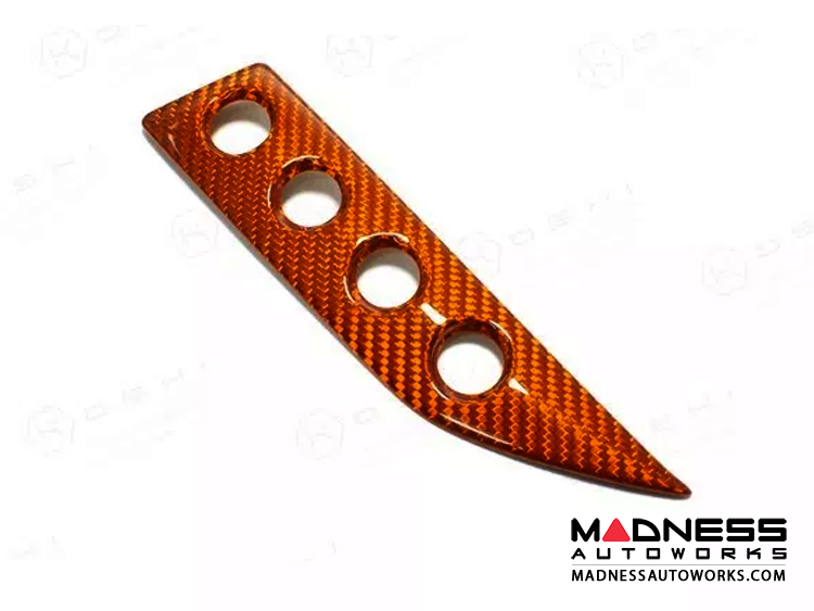 Maserati GranTurismo Interior Trim - Carbon Fiber - Audio System Button Trim - Orange Candy